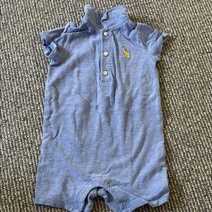 Janie and Jack Light Blue Baby Romper